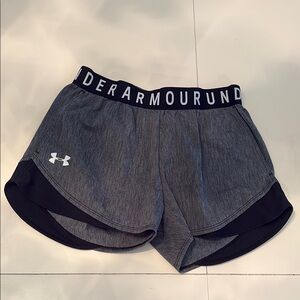 Under Armour Women's Charcoal and Black Athletic Shorts